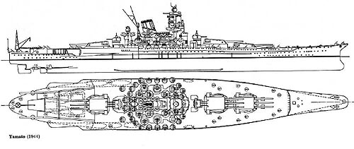 Yamato по состоянию на 1944 г.